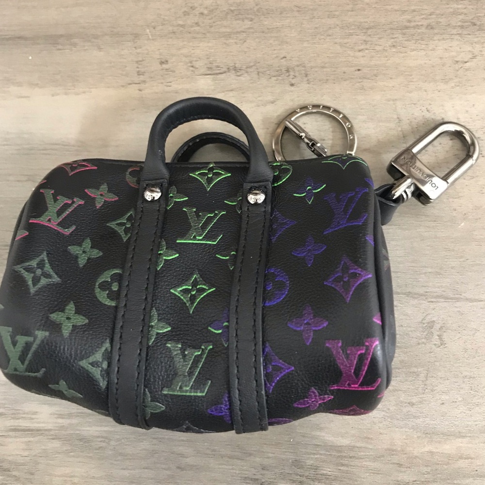 Unicorn limited edition Louis Vuitton leather keepall key chain